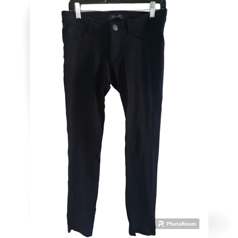 7 For All Man Kind Jet Black Jeggings EUC Size 6